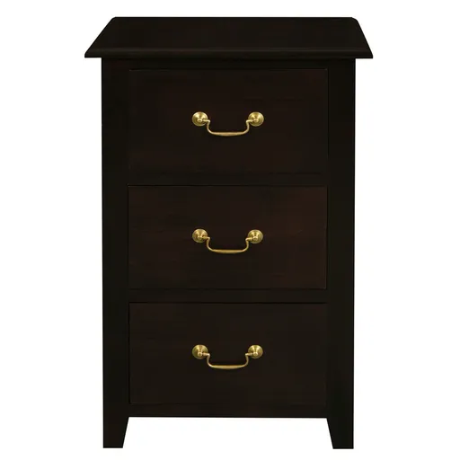 Tasmania 3 Drawer Lamp Table (Chocolate)