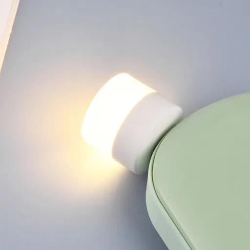 USB Night Light, LED Mini Light Bulb, Plug in Night Light, Small Bedside Night Lights, USB Light Bulb for Bedroom, Hallway, Kitchen, Car Tiny Light, Power Bank Power Outage Emergency Light Beige