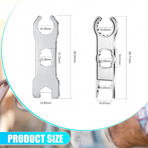 Landhoow 6 Pcs Solar Panel Connector Tool Solar Metal Spanner Wrench Solar PV Disconnect Removal Tools Crimping Tool for Solar Panel Cable PV System Wire and Connectors, Assembly and Disassembly Kit