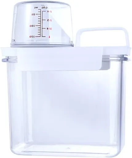 Washing Powder Storage Box with Lid and Measuring Cup, 1800 ml