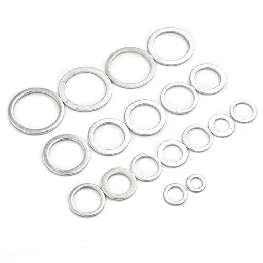18Sizes 450Pcs Car Engine Oil Drains Plug Aluminum Washer Gasket Nut Bolt Set Sealing Ring O Rings Kit Set Smile Home