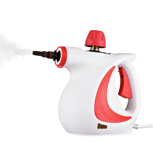 Pink Handheld Steam Cleaner 1050W High Pressure Chemical Free Cleaning Machine with 12 Piece Accessory Set for Kitchen Bathroom Car and Upholstery