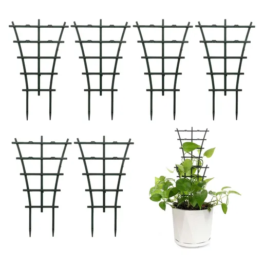 Plant Trellis Indoor, 6Pcs Stackable Plant Trellis for Climbing Plants Indoor, Small Plant Climbing Trellis for Potted Plants