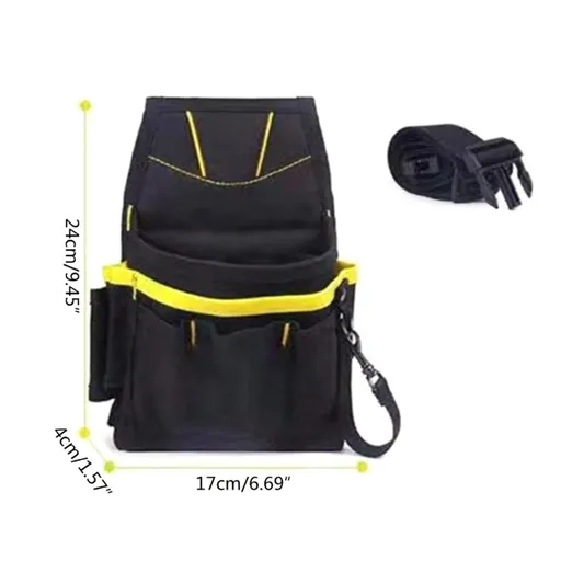 Tool Pouch, Mini Organizer Pocket with Belt Clip Tool Belts Utility Belt Waist Work Bag Oxford Cloth Portable Multifunctional Belt Pouch