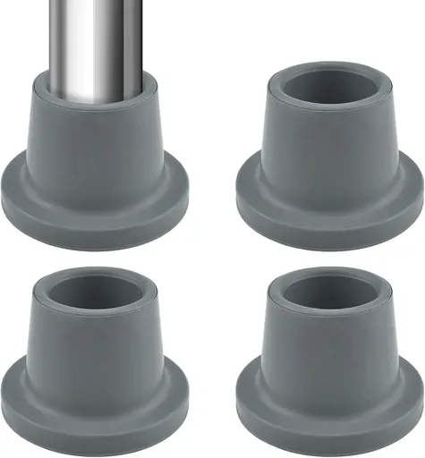 Shower Chair Replacement Feet Non Slip Rubber Suction Cup with Metal Insert for Shower Stool Bench and Bath Chair Gray 4 Pack