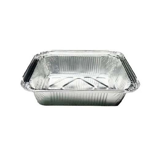 125PCS Disposable Quadrate Tin Foil Pans Oven Grill Safe Non-Stick Baking Trays - 125pcs-410ml