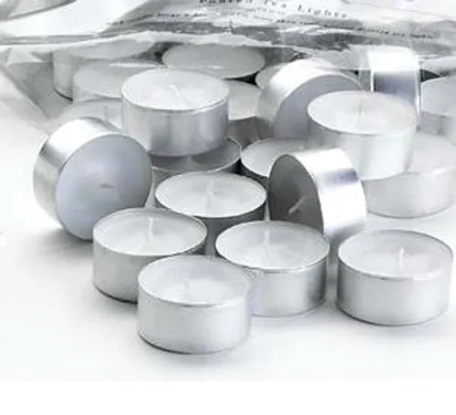 20 Pack Tea Light Candles - White Smokeless Tealights Unscented - 9 Hour Burn Time