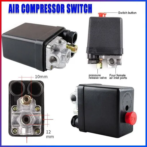 Air Compressor Pressure Switch Control Valve Replacement Parts 90-125 Psi 240V
