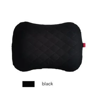 Inflatable Camping Pillow - Lightweight 46x32x12cm Travel Pillow 180g in black