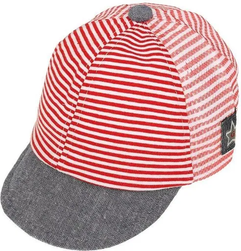Adjustable Baby Cap Red and White
