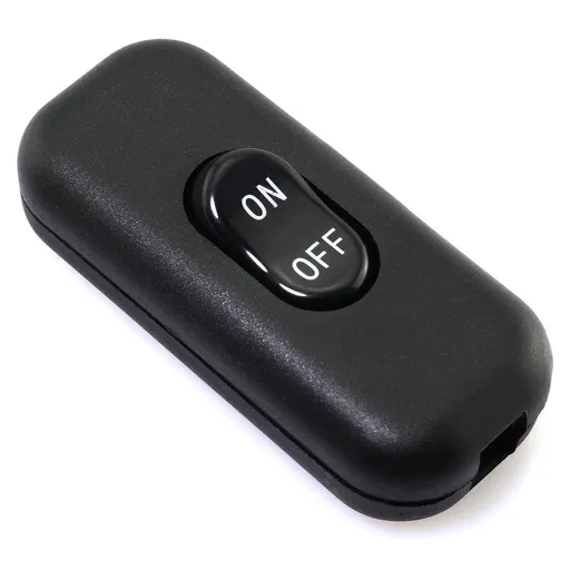 Black Inline Cord Switch AC 250V 6A On-Off Control Rocker Button Switch for Bedroom Table Lamp Bed Desk Light