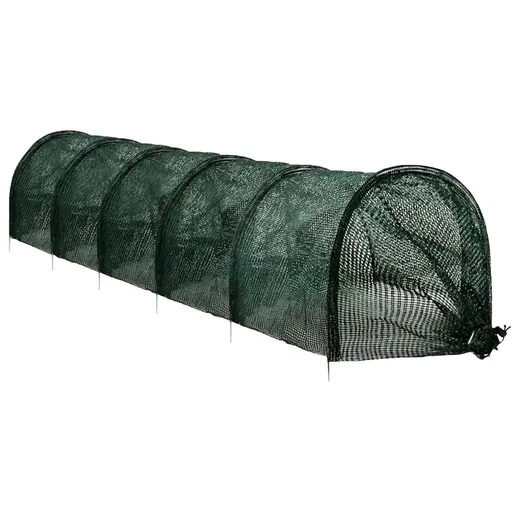 Extra Long 118.11x17.72x19.69 Inch Collapsible Garden Tunnel Cover, Reinforced Mesh Protection Cloche for Vegetables Fruits Flowers, Portable Greenhouse Shade Net for Raised Beds (Cover Only)