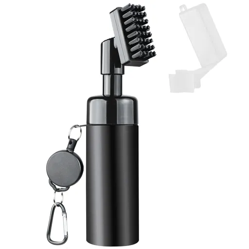 Cleaner Brush, Golf Water Brush with Spray Bottle Holds 5 Ounces of Water, Golf Club Cleaning Kit - with Cover & Retractable