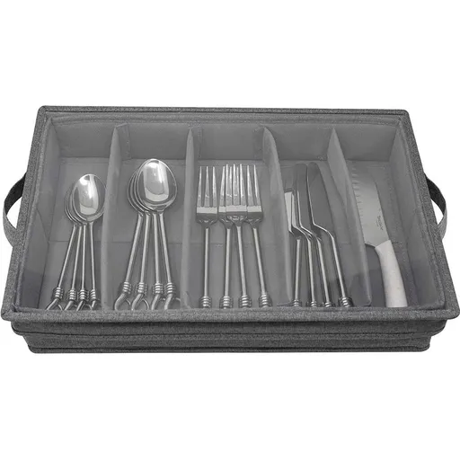 Organizer Chest,Silverware Storage Box,Stackable Flatware Storage Case,Spoon Organizer,Tableware Storage Box With