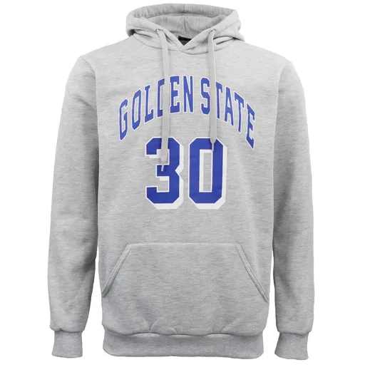 Men's Fleece Pullover Hoodie Jacket Sports Jumper Jersey Chicago Golden State, Light Grey - Golden State 30, XL