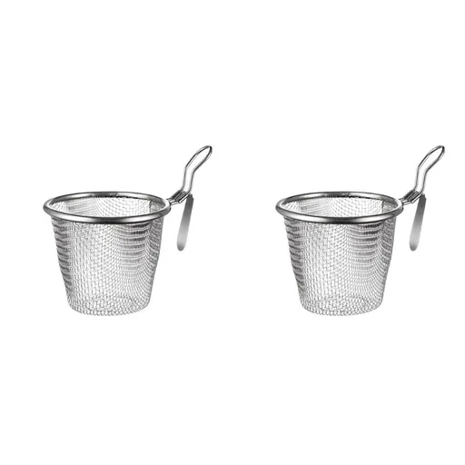 Stainless Steel Pasta Strainer Basket - Fine Mesh Spider Colander with Handle - Commercial Grade Boiling/Blanching Insert for Spaghetti, Ramen & Vegetables, Kitchen Utensils and Gadgets