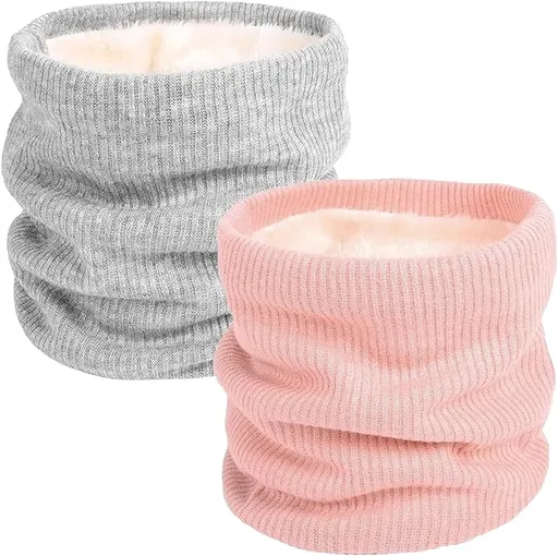 Women's Scarves (2-pack) - Neck Warmer - Winter Scarves for Women - Fleece Neck Warmer - Unisex Winter Neck Warmer - Suitable for Motorcycling, Skiing, Cycling, etc. - Gray, Pink