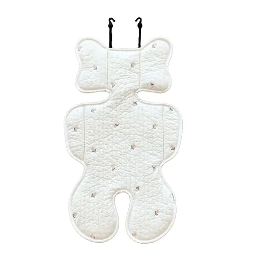 Soft Baby Stroller Seat Cushion Breathable Pure Cotton Infant Car Seat Head Neck Body Support Thin Style Tulip