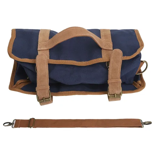 Bartending Tool Bag Portable Large Capacity Stylish Adjustable Shoulder Strap Bartender Kit Bag for Camping Parties Blue