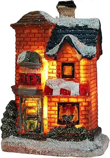 Santa Claus Wonderland Led Light Miniature Village Houses for Christmas Decorations Scene