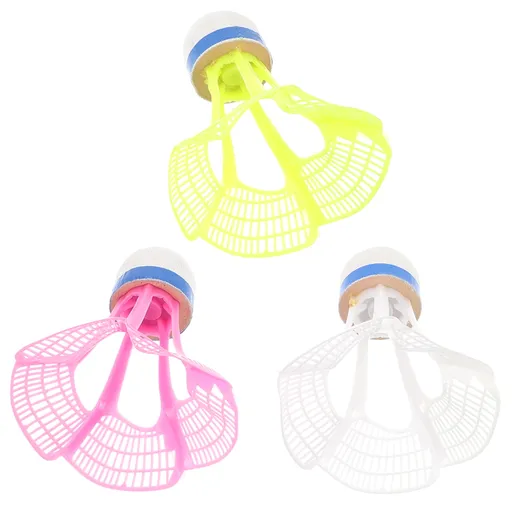 3pcs Windproof Nylon Badminton Shuttlecocks For Indoor And Outdoor Training, Durable And Precise Control