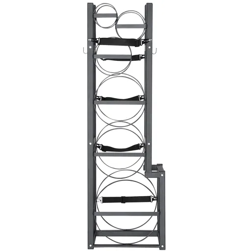 Refrigerant Tank Rack, with 1 x 50lb, 2 x 30lb and Other 3 Small Bottle Tanks, Cylinder Tank Rack 15.55x12.99x49.8 in, Refrigerant Cylinder Rack and Holders for Freon, Gases, Oxygen, Nitrogen