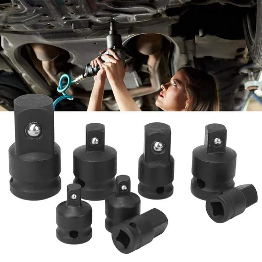 8Pcs Socket Adapter Impact Adapter and Reducer Set Impact Wrench Drive Socket Adapter Converter Reducers Set 360° Rotation Impact