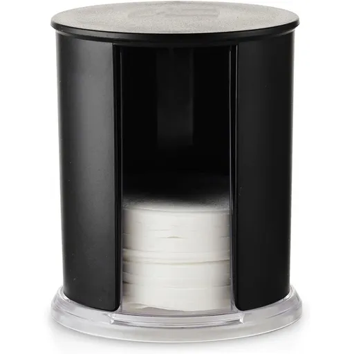 Coffee Filter Holder with Lid - Compatible Round Filters, Durable Counter Storage for Kitchen, Bar Accessories Decor, Fits Most Coffee Makers (Filters Not Included)
