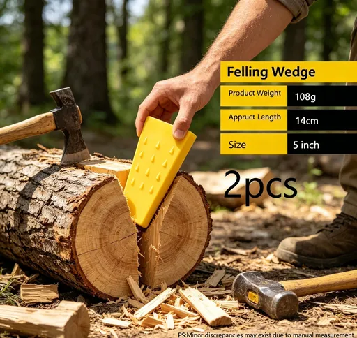 5 Inch Plastic Tree Felling Wedges 2Pcs Log Splitting Garden Tool