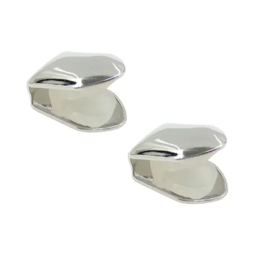 4pcs Silver Plated Small Single Tooth Cap Hip Hop Teeth Grill Decoration