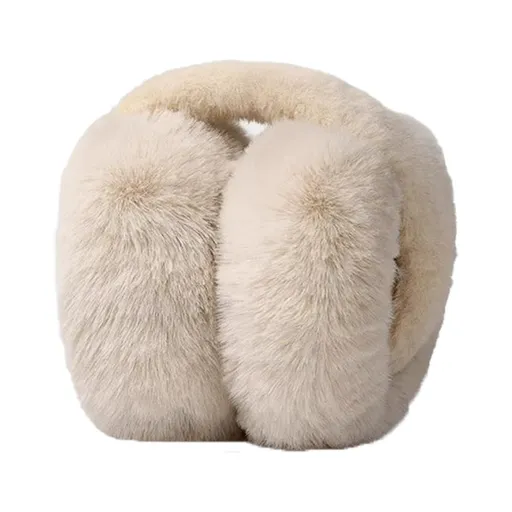 2 pcs Women Winter Ear Muffs Faux Fur Warm Earmuffs Lady Girls Plush Ear Warmers Outdoor Ear Covers Headband