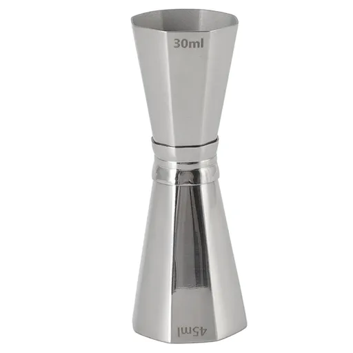 304 Stainless Steel Jigger with Scales Octagonal Double Cocktail Jigger Measuring Tool for Bartenders