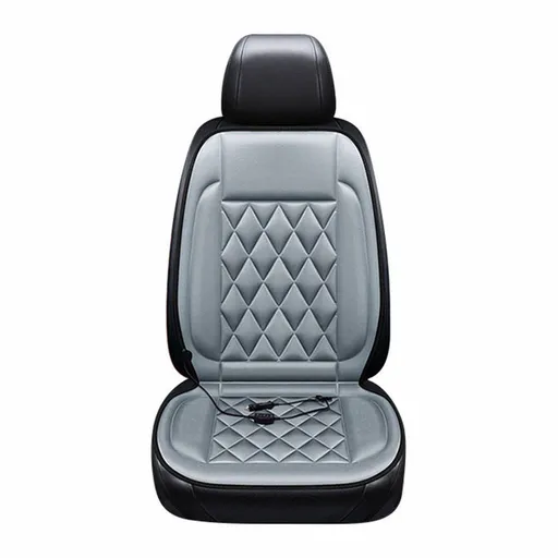 Car Seat Heating Pad, 2 Adjustable Heat Settings, Deluxe Car Seat Heating Pad, Car Seat Heating, for Regular Driving, Storage and Travel, 12V, Grey