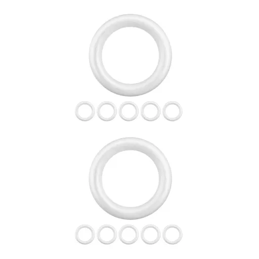 12-Pack White Craft Foam Wreath Forms, Round Polystyrene Circles for Projects, Holiday Decor, Wedding & Home Decorations