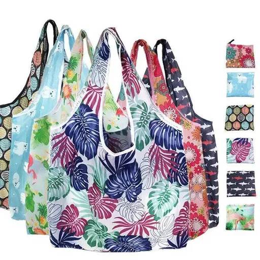 Reusable Foldable Light Waterproof Shopping Bags Carry bag Grocery Big - B-25