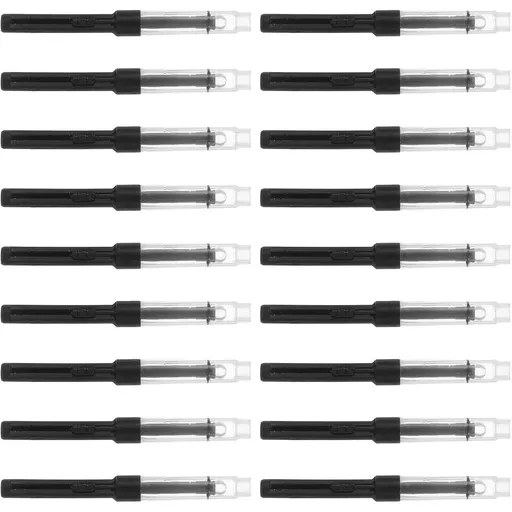 50pcs Refillable Fountain Pen Ink Converter 0.34 Twist Plunger - Black Plastic Universal Pen Absorber