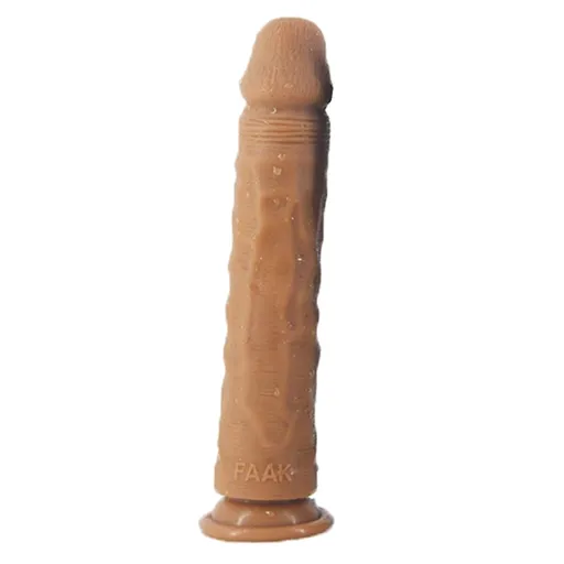 House Of Dasein Large Realistic Silicone Dildo Anal Plug 24Cm Black - Skin