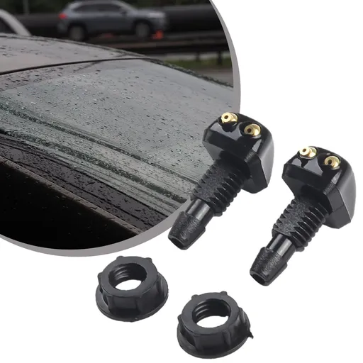 2 Pack Car Dual Holes Windshield Washer Nozzle Adjustable Wiper Water Spray Jet For Most Vehicle Models
