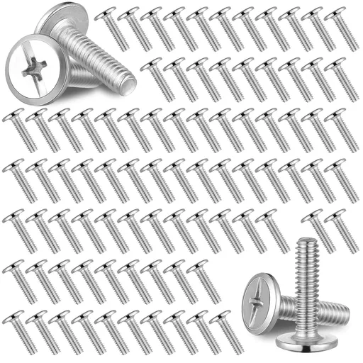 100Pcs 1/4"-20 Hurricane Shutter Bolts, Sidewalk Screws Bolts Truss Head Shutter Screws 304 Stainless Steel for Installing Hurricane Panels to Storefronts and Sliding Glass Doors(1/4"-20 x 1)