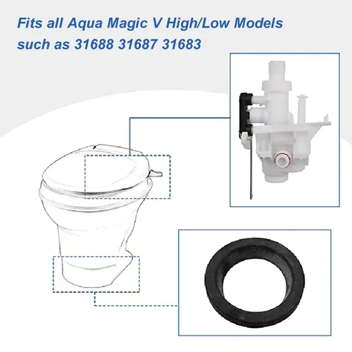 RV Toilet Water Valve Kit 31705 Motorhome Toilet Valve Fittings Kit Replacement for