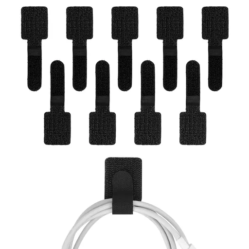 30pcs Adhesive Cable Ties,Black Double Coated Tissue Tape Tie Loop Wire Organizer Adhesive Mounts with Strong Fixation for Home