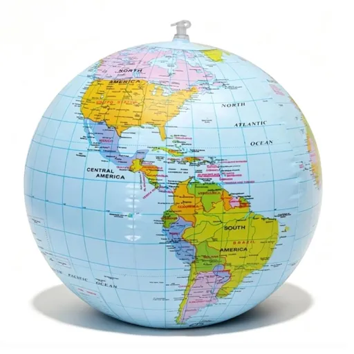 Giant Inflatable World Globe Beach Ball - Colorful Earth Map, Swimming Pool Ball Birthday Beach Party Decoration Summer