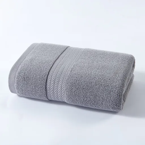 Grey Premium Thick Cotton Bath Towel for Adults - Soft and Absorbent Bathroom Towel