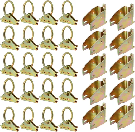 E-Track Wood Beam End Socket Accessories(10pcs) and E-Track O Ring Tie-Down Anchors(20pcs)