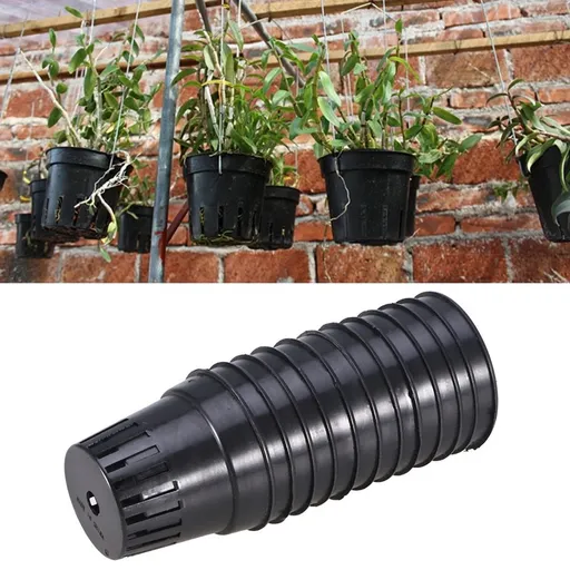 6-Pack Black Plastic Plant Pots with UV Resistance Garden Root Net Cups for and Gardening