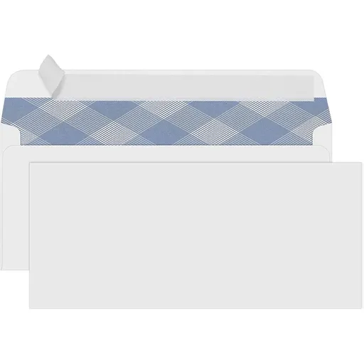 #10 Security Self-Seal Tinted Envelopes for Privacy & Business, Peel and Seal, Windowless, 4-1/8 x 9-1/2 inches, 24 LB, 50 Pcs
