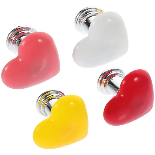 Toilet Tank Button Handle Set, Plastic Replacement, Creative Design, 4 Pieces