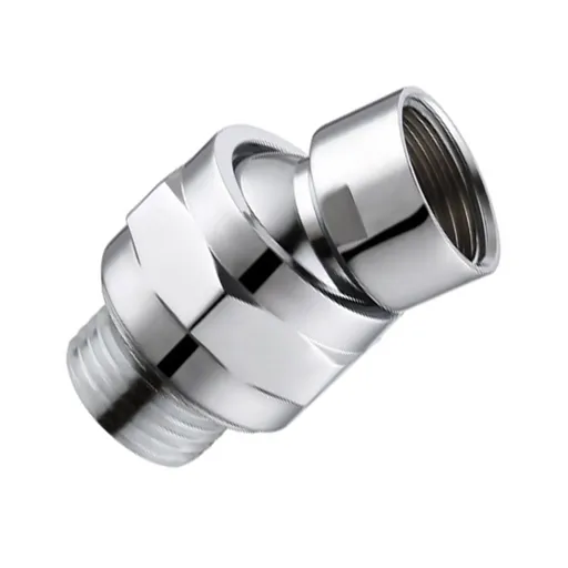 1 Pieces Shower Head Swivel Ball Adapter, Metal Shower Connector Ball Joint, Adjustable All-Purpose Shower Arm Extension Component, A