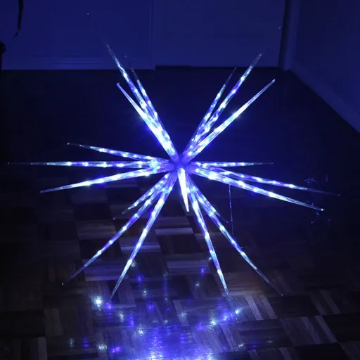 Samland 160 LED Blast Ice Star Ball Christmas Light Decoration in Blue & White