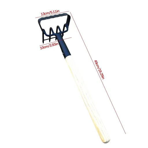 Ergonomic Hand Rake, Heavy Duty Garden Tool for Weeding, Loosening Soil, Transplanting, Compact and Portable for Home and Hiking, Ideal for Garden Enthusiasts